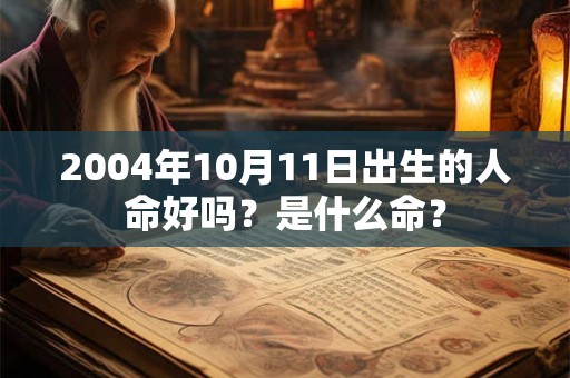 2004年10月11日出生的人命好吗？是什么命？