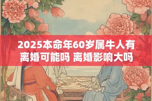 2025本命年60岁属牛人有离婚可能吗 离婚影响大吗