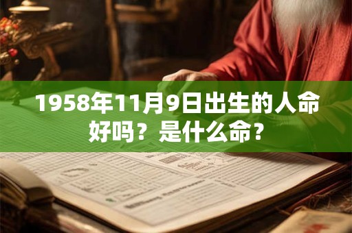 1958年11月9日出生的人命好吗？是什么命？