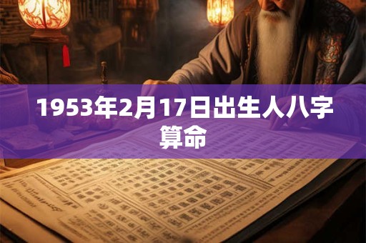1953年2月17日出生人八字算命