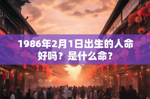 1986年2月1日出生的人命好吗？是什么命？