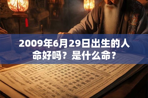 2009年6月29日出生的人命好吗？是什么命？