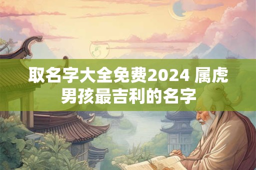 取名字大全免费2024 属虎男孩最吉利的名字