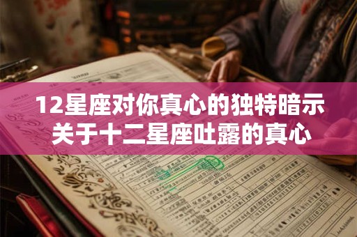 12星座对你真心的独特暗示 关于十二星座吐露的真心？