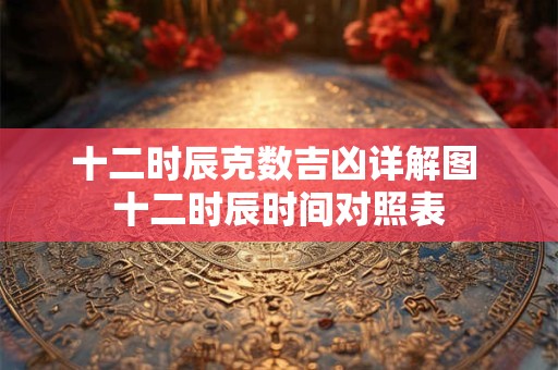 十二时辰克数吉凶详解图 十二时辰时间对照表