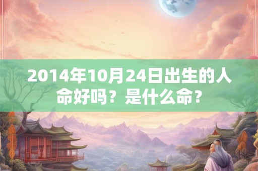 2014年10月24日出生的人命好吗？是什么命？