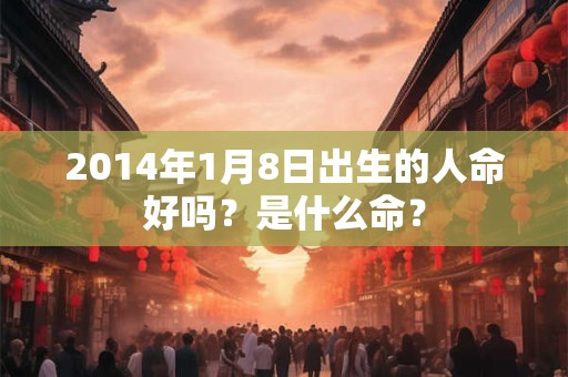 2014年1月8日出生的人命好吗？是什么命？