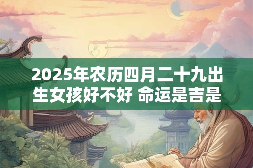 2025年农历四月二十九出生女孩好不好 命运是吉是凶
