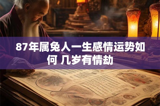 87年属兔人一生感情运势如何 几岁有情劫