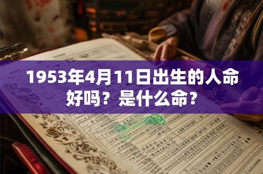 1953年4月11日出生的人命好吗？是什么命？