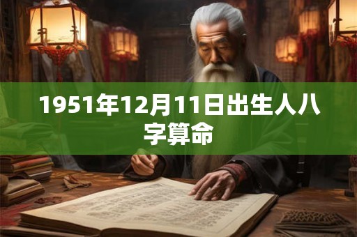 1951年12月11日出生人八字算命