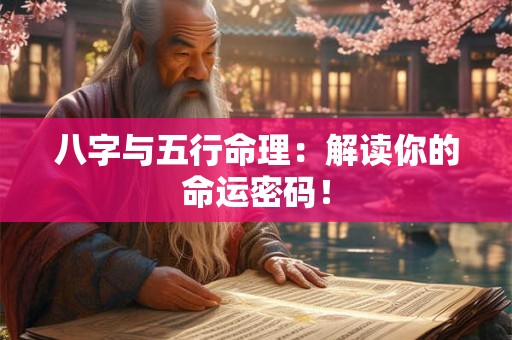 八字与五行命理：解读你的命运密码！