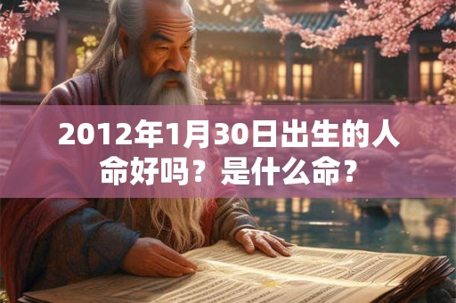 2012年1月30日出生的人命好吗？是什么命？