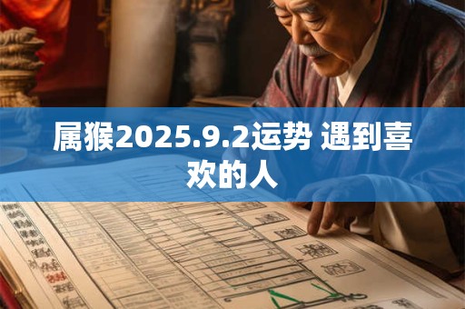 属猴2025.9.2运势 遇到喜欢的人