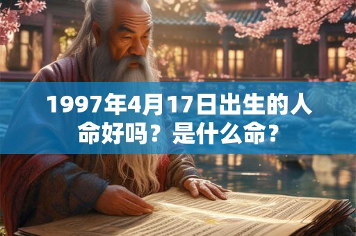 1997年4月17日出生的人命好吗？是什么命？
