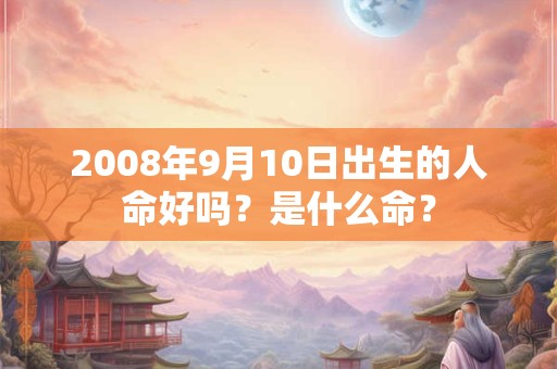 详细阅读:2008年9月10日出生的人命好吗?是什么命? 2008年9月10日出生的人命好吗?是什么命?