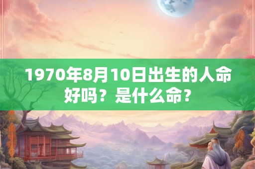 1970年8月10日出生的人命好吗？是什么命？