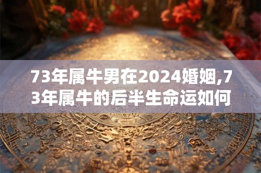 73年属牛男在2024婚姻,73年属牛的后半生命运如何