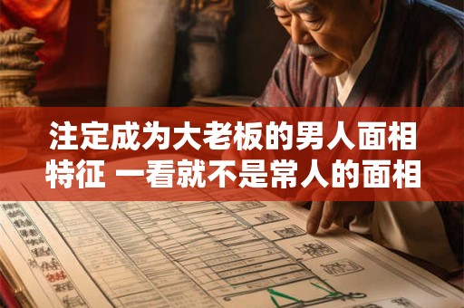 注定成为大老板的男人面相特征 一看就不是常人的面相