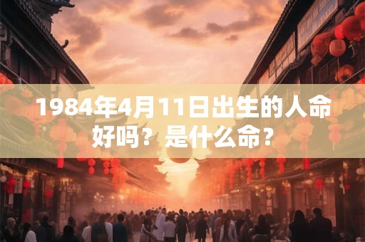 1984年4月11日出生的人命好吗？是什么命？