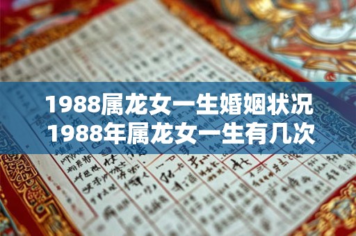 1988属龙女一生婚姻状况 1988年属龙女一生有几次婚姻