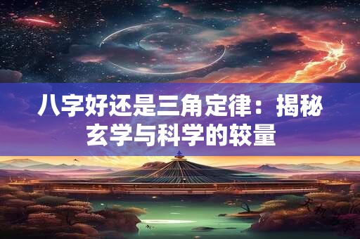 八字好还是三角定律：揭秘玄学与科学的较量