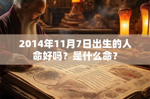 2014年11月7日出生的人命好吗？是什么命？