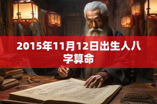 2015年11月12日出生人八字算命