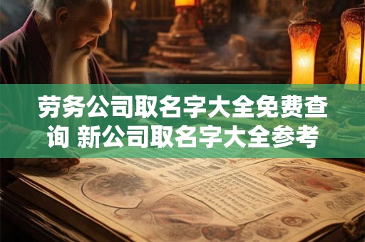劳务公司取名字大全免费查询 新公司取名字大全参考