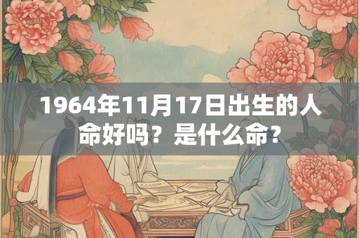 1964年11月17日出生的人命好吗？是什么命？