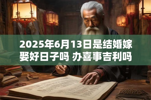 2025年6月13日是结婚嫁娶好日子吗 办喜事吉利吗