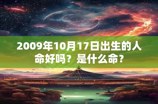 详细阅读:2009年10月17日出生的人命好吗?是什么命? 2009年10月17日出生的人命好吗?是什么命?