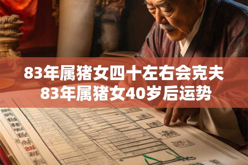83年属猪女四十左右会克夫 83年属猪女40岁后运势