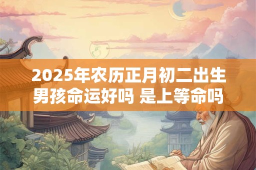 2025年农历正月初二出生男孩命运好吗 是上等命吗