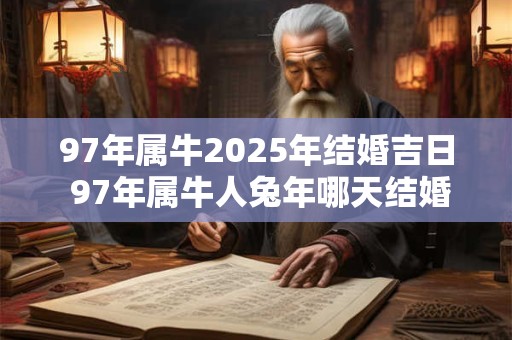 97年属牛2025年结婚吉日 97年属牛人兔年哪天结婚好