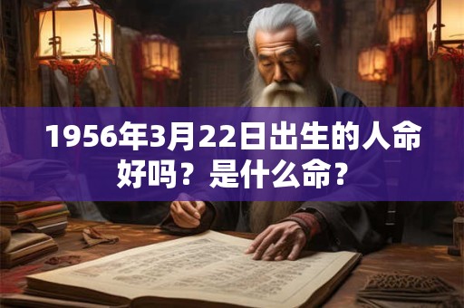 1956年3月22日出生的人命好吗？是什么命？