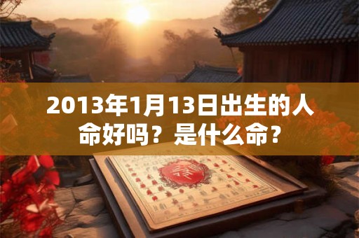 2013年1月13日出生的人命好吗？是什么命？