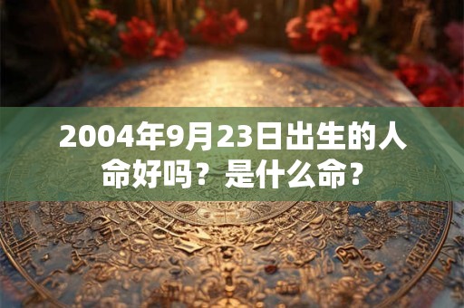 2004年9月23日出生的人命好吗？是什么命？