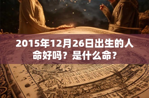 2015年12月26日出生的人命好吗？是什么命？