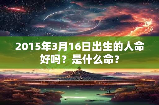 2015年3月16日出生的人命好吗？是什么命？