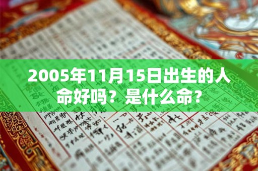 2005年11月15日出生的人命好吗？是什么命？