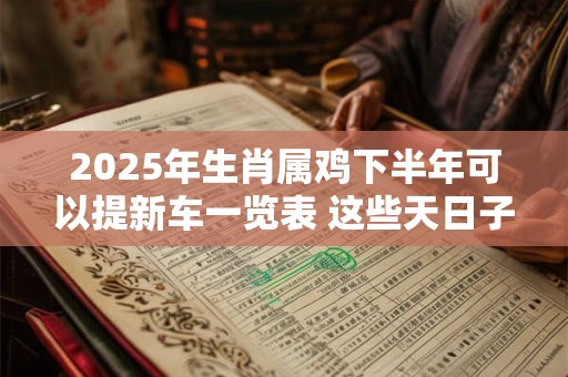 2025年生肖属鸡下半年可以提新车一览表 这些天日子吉利