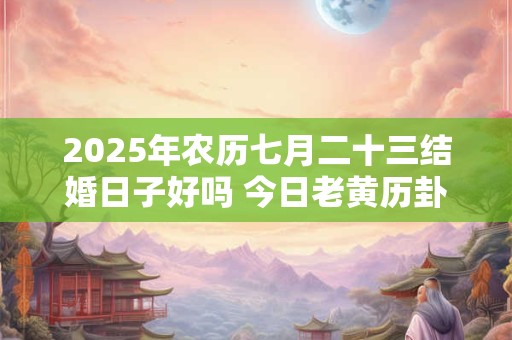 2025年农历七月二十三结婚日子好吗 今日老黄历卦象