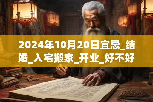 2024年10月20日宜忌_结婚_入宅搬家_开业_好不好？