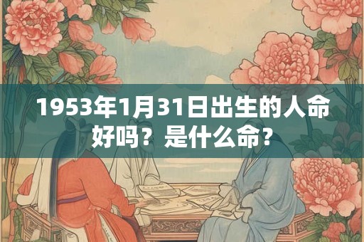 1953年1月31日出生的人命好吗？是什么命？