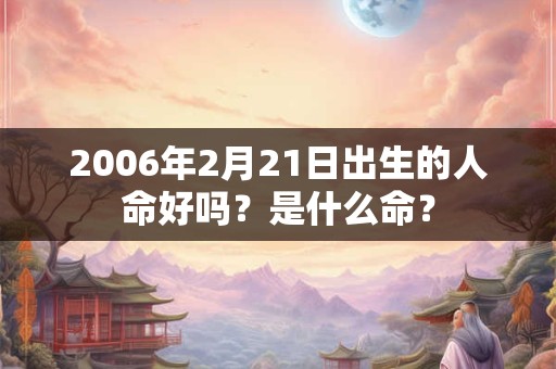 2006年2月21日出生的人命好吗？是什么命？