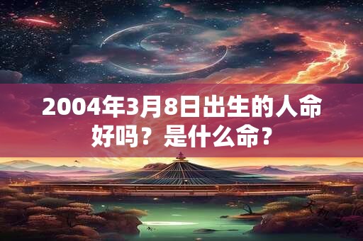 2004年3月8日出生的人命好吗？是什么命？