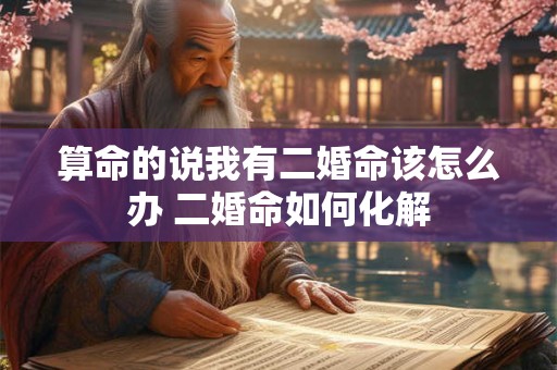 算命的说我有二婚命该怎么办 二婚命如何化解
