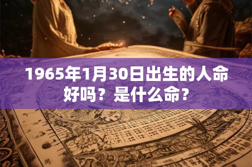 详细阅读:1965年1月30日出生的人命好吗?是什么命? 1965年1月30日出生的人命好吗?是什么命?