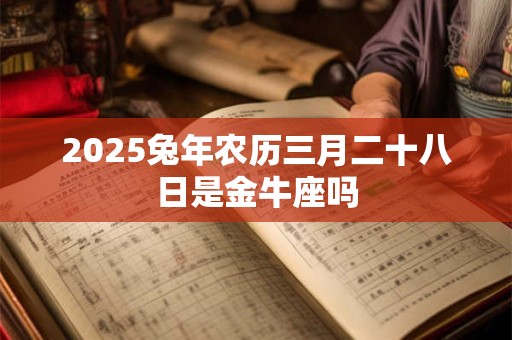 2025兔年农历三月二十八日是金牛座吗